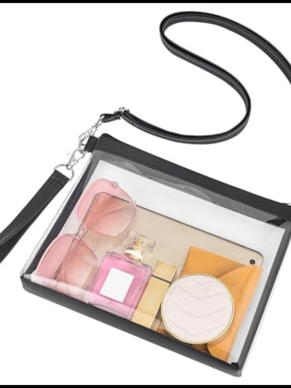 Clear Purse Stadium Approved See Through Crossbody Bag PVC